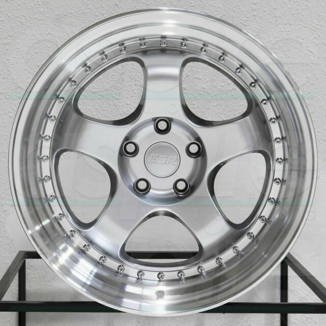 18x8.5 +30 / 18x9.5 +35 5x114.3 Silver ESR SR06 Wheels 18 Inch Rims Set 4