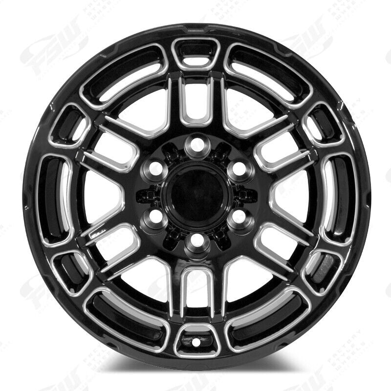 17x8.5 +0 Flow Black Wheels For Toyota 4Runner 17" 6x139