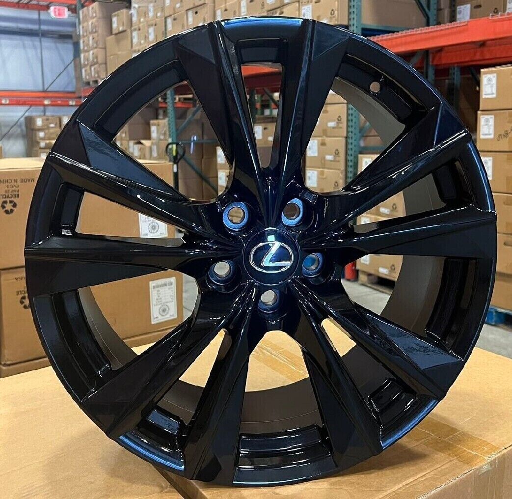 4 PC 19x8 5x114.3 GLOSS BLACK F SPORT STYLE WHEELS RIMS FOR LEXUS ES 2 ...