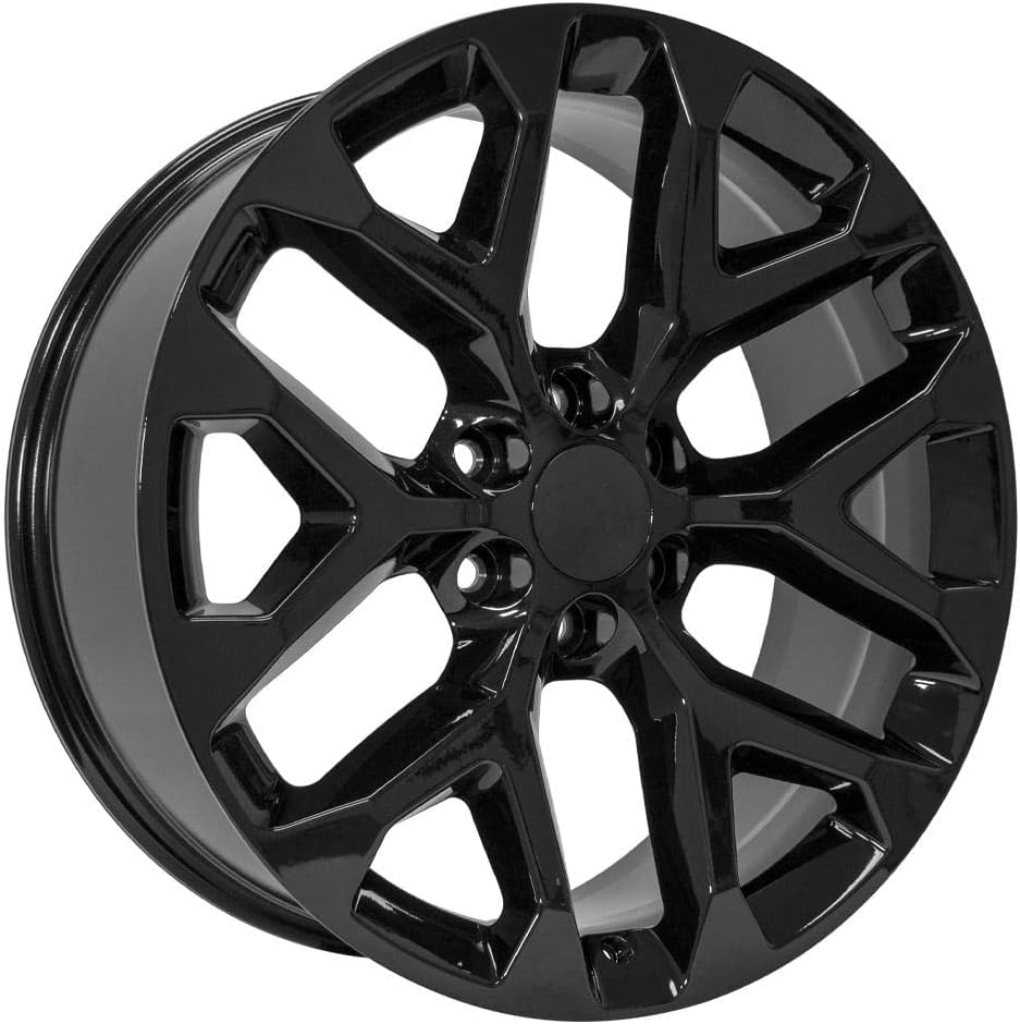 OE Wheels LLC 22 inch Rim Fits Chevy Silverado Snowflake Wheel CV98B 2 ...