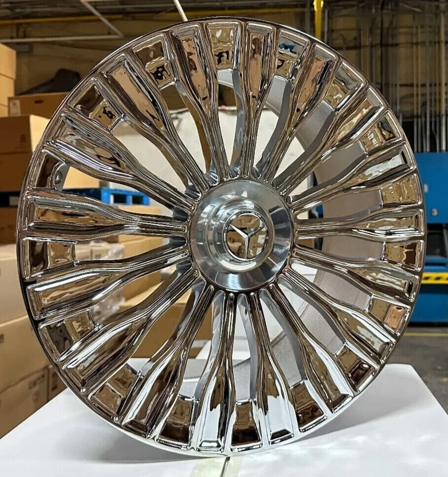 20x8.5 / 20x9.5 Chrome Wheels For Mercedes S560 S550 S500 S450 CL550 2 ...