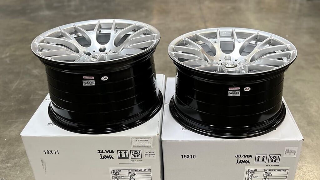 19” AVANT GARDE M359 SILVER WHEELS FOR BMW E92 M3 19x10 / 19x11 STAGGR ...