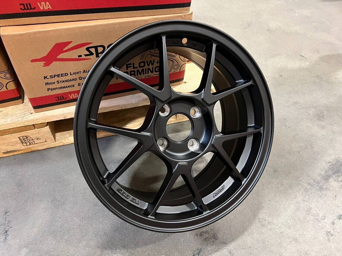 4 Flow Forming 15X7 4X100 +35 BLACK WHEELS JDM TYPE R FITS HONDA CIVIC ...