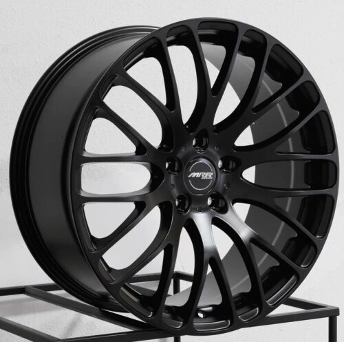 20x10.5 MRR HR6 Wheels 5x112 +40 Aggressive Fit Matte Black Concave Ri ...