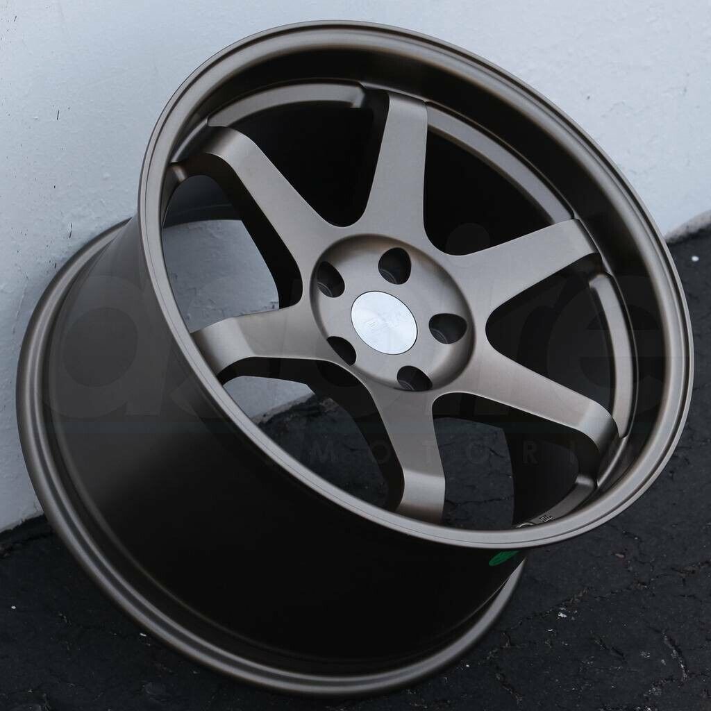 18x9.5 +22 / 18x10.5 +22 5x100 ESR SR07 Wheels Matte Bronze Rims Set 4 ...