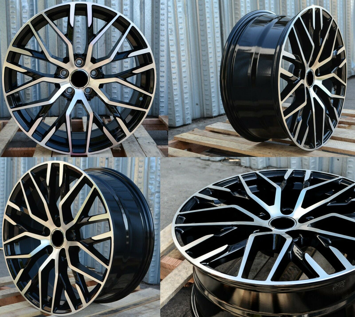 19x8.5 Wheels Black Machined 19