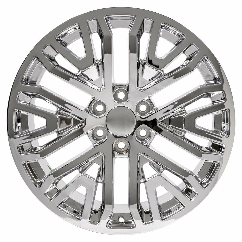 22x9 Chrome Wheels For Chevy Silverado GMC Sierra Tahoe Yukon Savana R ...