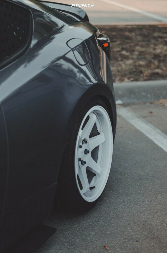 ESR SR07 Gloss White 18 Inch Wheels 18x10.5 +22 5x114.3 Rims Set 4 ...