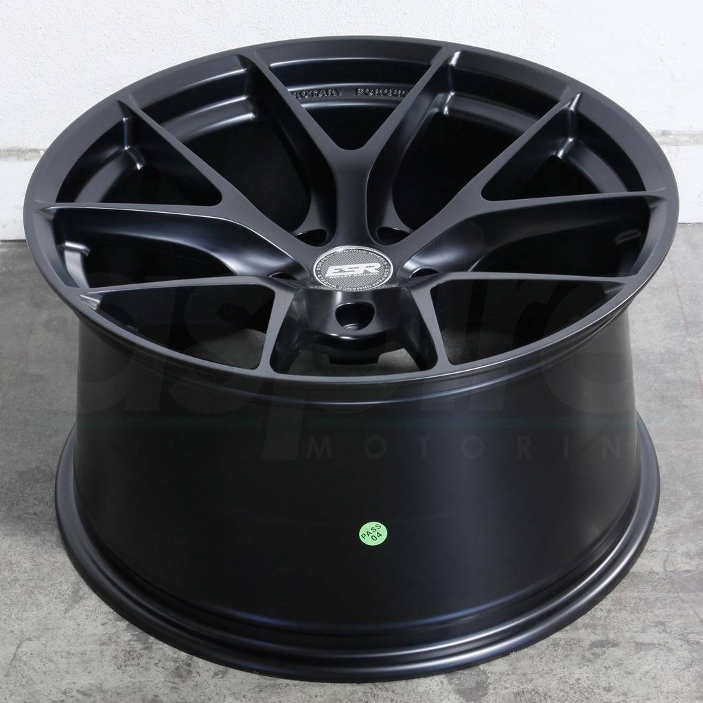 18x10 ESR RF02 RF2 5x120 +25 Satin Black Concave Wheels 18 Inch Rims S ...