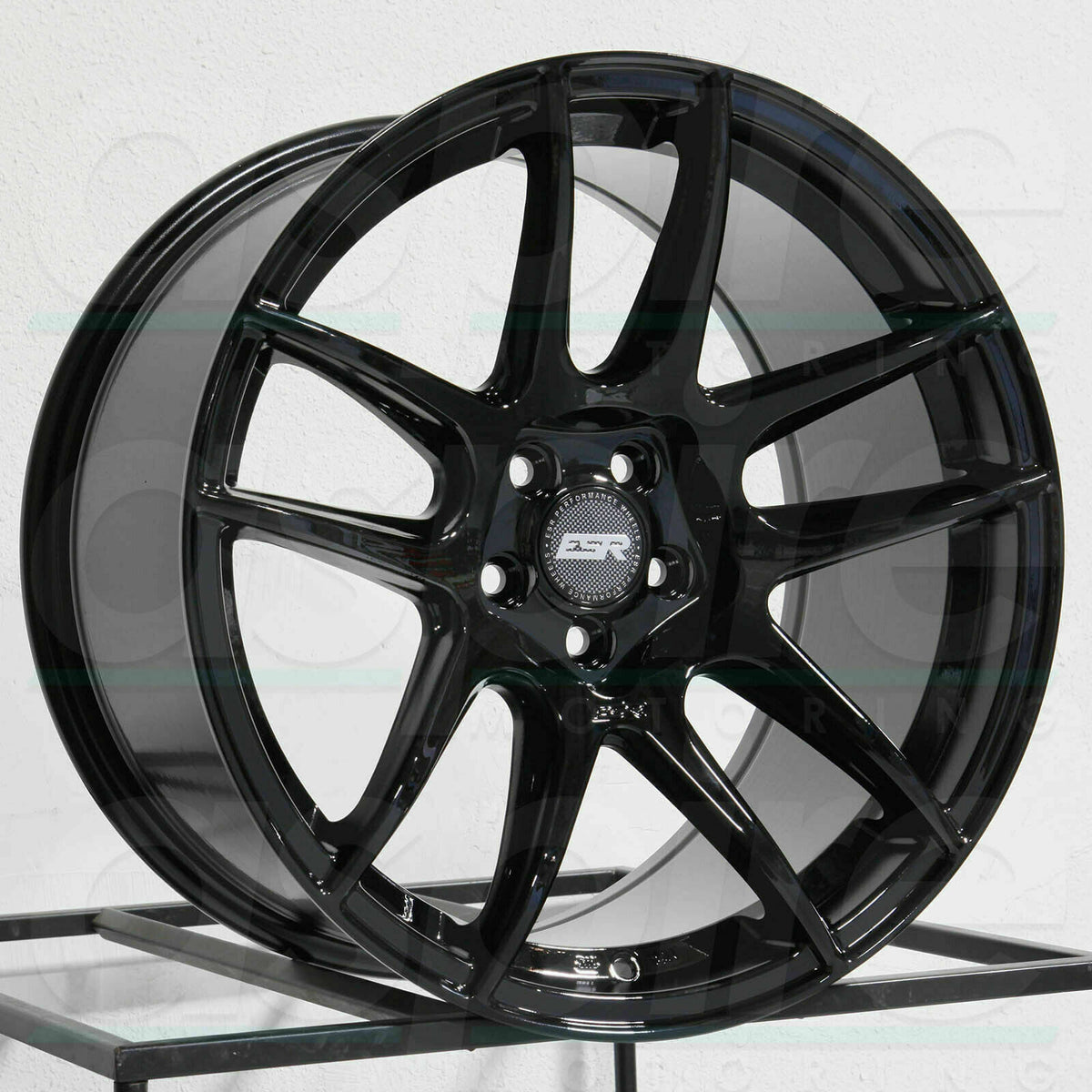 18x9.5 5x100 +35 ESR CS8 Wheels Gloss Black 18 Inch Rims Set of 4 ...