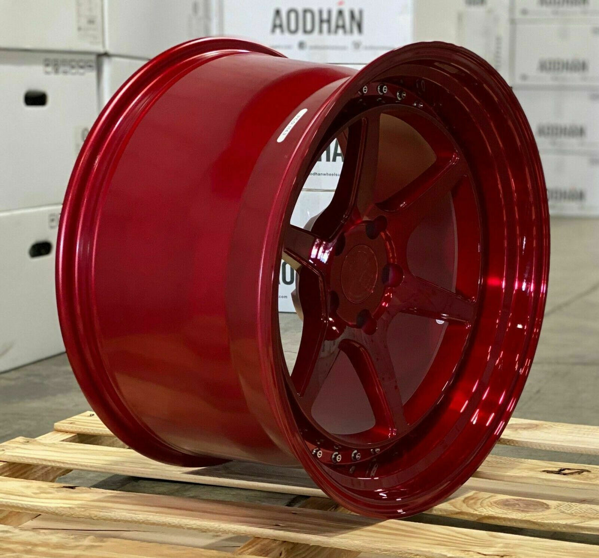 Red Rims 18 18x10.5 Aodhan DS09 Wheels 5x114.3 +22 Candy Red Rims 18
