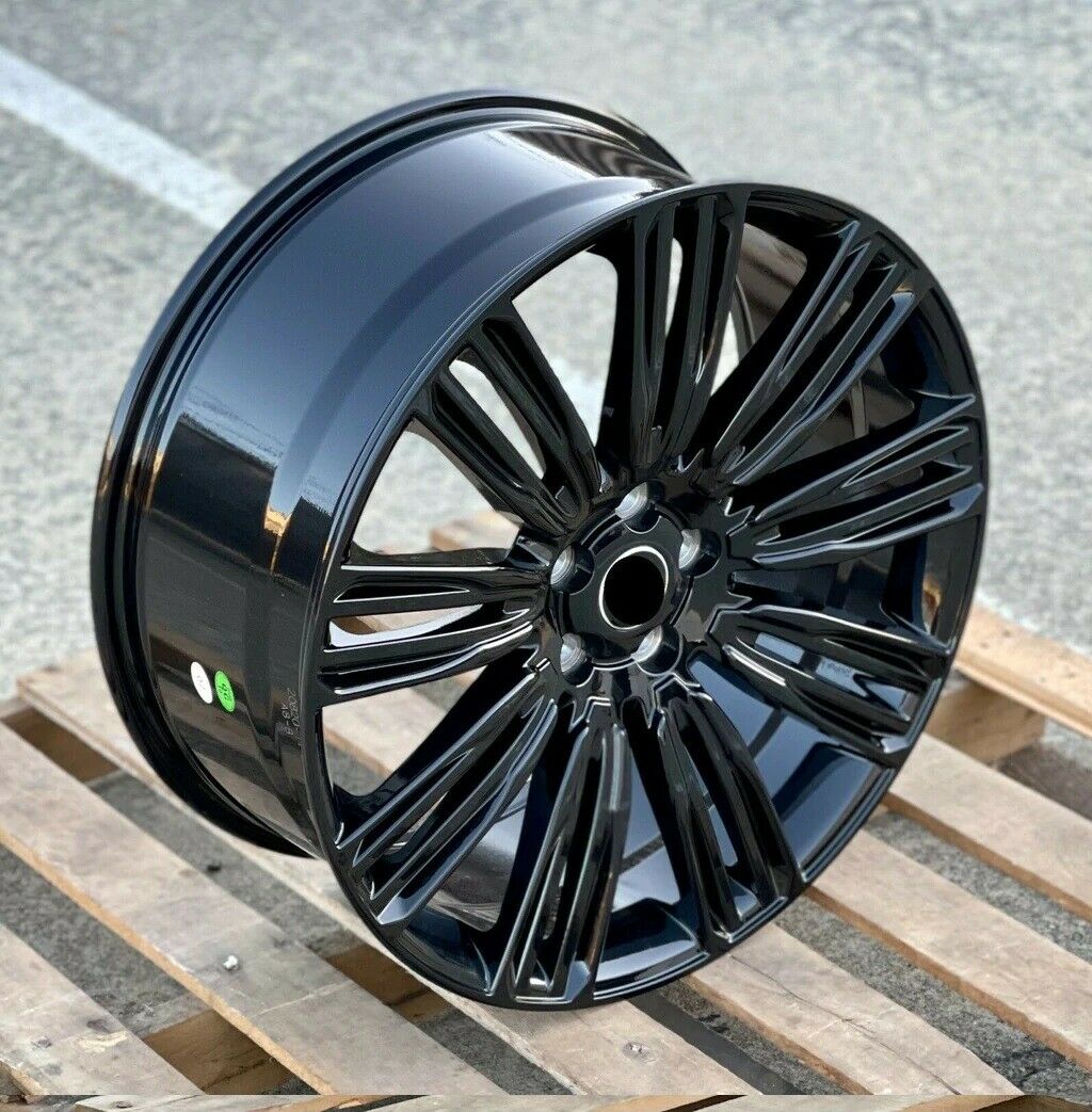 24x10 Wheels For Range Rover Velar 5x108 Glossy Black 24