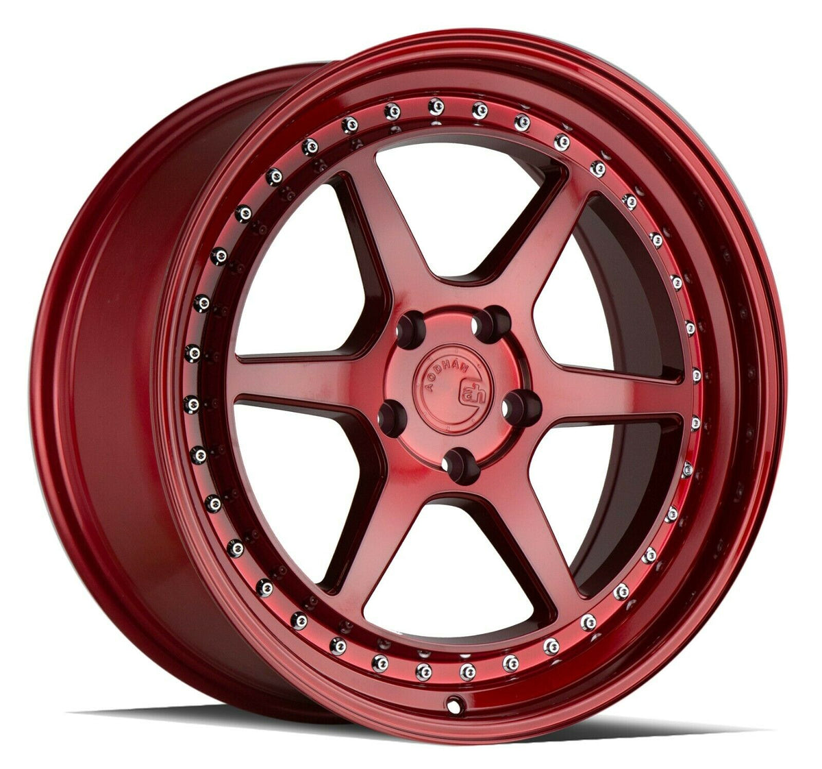Red Rims 18 18x9.5 Aodhan DS09 Wheels 5x114.3 +15 Candy Red Rims 18