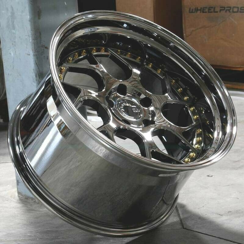 19x9.5 Aodhan DS01 5x114.3 +15 Black Chrome Wheels 19